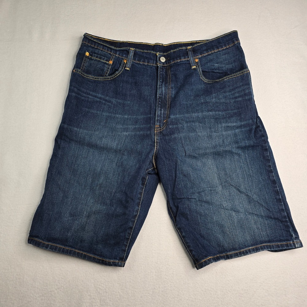 Levi Strauss Mens Dark Wash Denim Shorts Size 38‎ Classic Fit